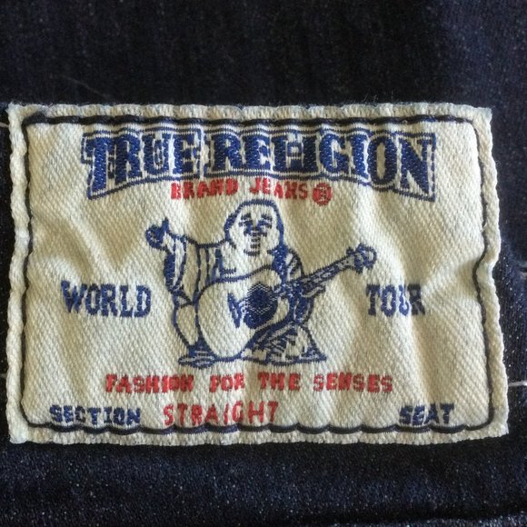 True Religion Straight Leg Dark Wash Jeans, 29 - Picture 4 of 11